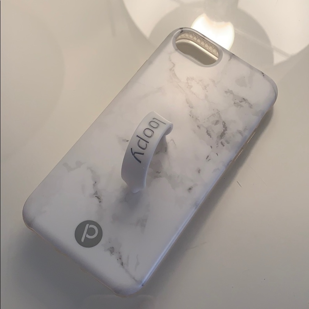 White Marble Loopy Case iPhone 6/7/8